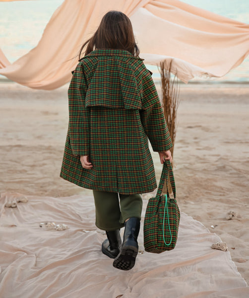 GIRL COAT WITH BAG  معطف بناتي مع شنطة