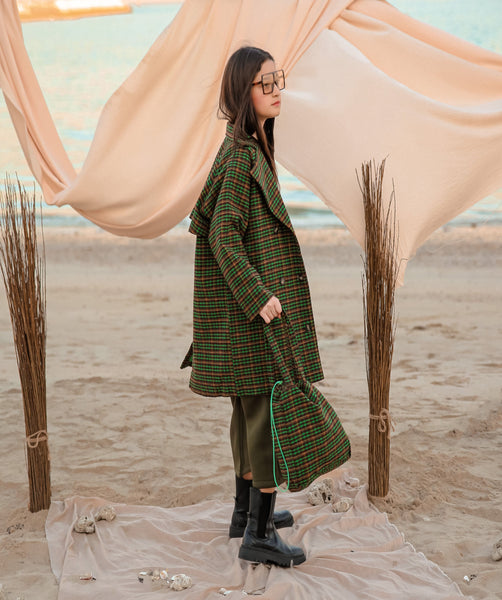 GIRL COAT WITH BAG  معطف بناتي مع شنطة