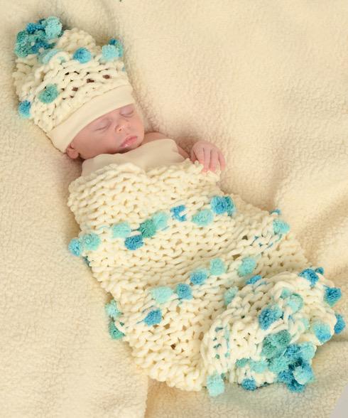 Baby Swaddle مهاد مع قبعة