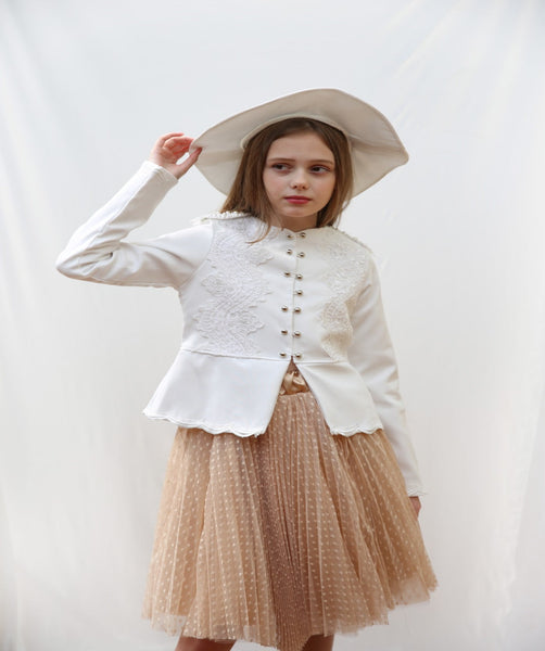 GIRL JACKET WITH HAT  جاكيت بناتي مع قبعة