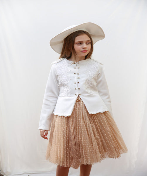 GIRL JACKET WITH HAT  جاكيت بناتي مع قبعة