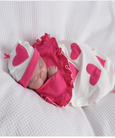 Baby Swaddle مهاد مع قبعة